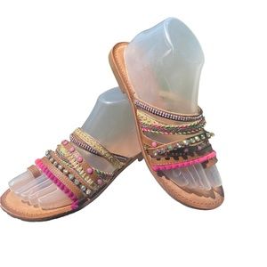 Chinese Laundry Boho Style Beaded Sandals-size 7.5